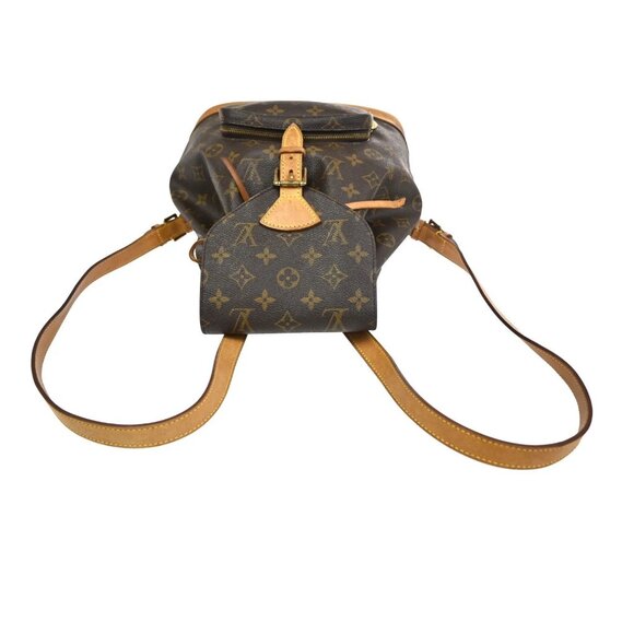LOUIS VUITTON Montsouris MM Backpack Bag Monogram Leather Brown M51136 18KC526 main image 10